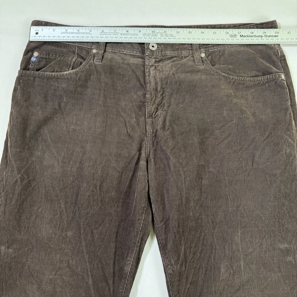 AG Adriano Goldschmied The Protege Straight Leg Corduroy Pants‎ Mens 40x36 Brown